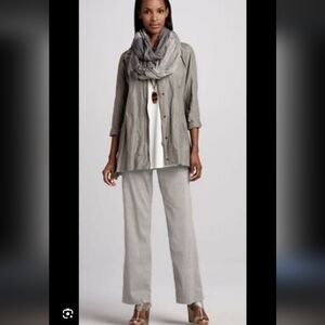 Eileen Fisher Wide-Leg Linen Blend Pants